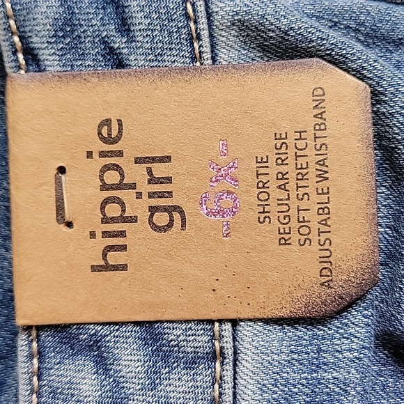 NWT hippie girl Regular Rise Shortie Jean Shorts Adjustable Waist Lace - Picture 4 of 9